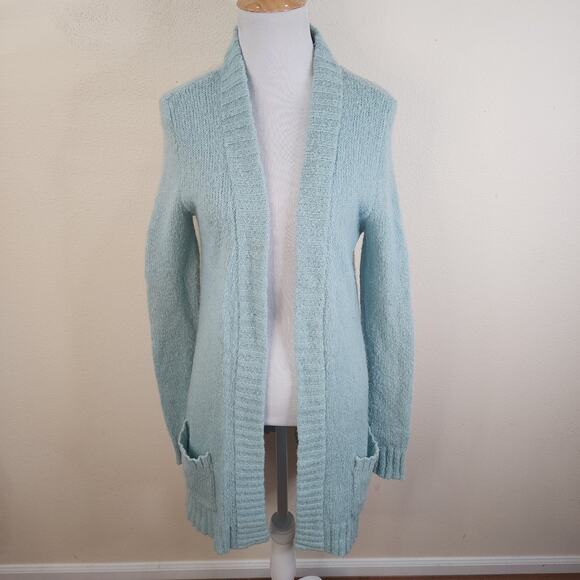 Fornarina Women's Wool Blend Aqua Open Front Cardigan Sweater Size Medium - Picture 1 of 7